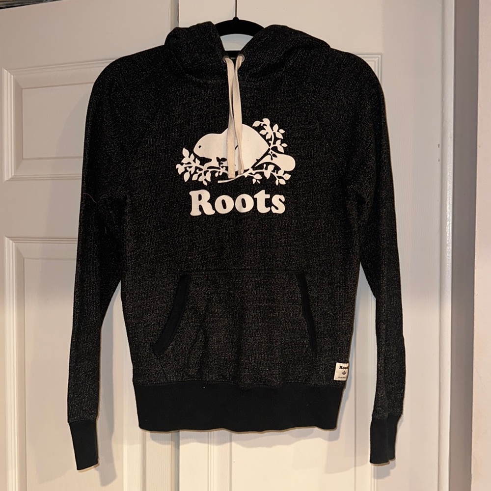 Roots black Organic Original Kanga Hoodie, XS